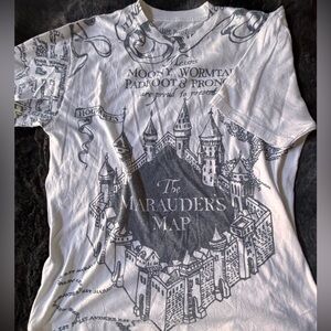 Harry Potter Marauder’s Map Graphic Tee All Over Print SIZE L